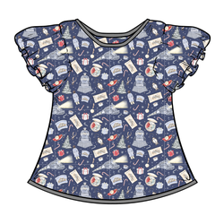 Believe Wynn Flutter Sleeve Top - Bamboo - Pre Order - Christmas Special