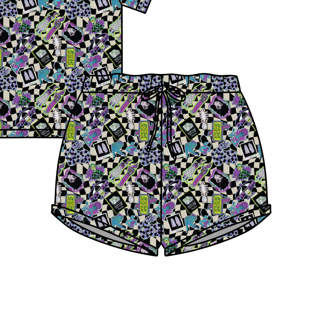 Strange Jazzy Adult Pajama Bamboo Shorts - Pre Order