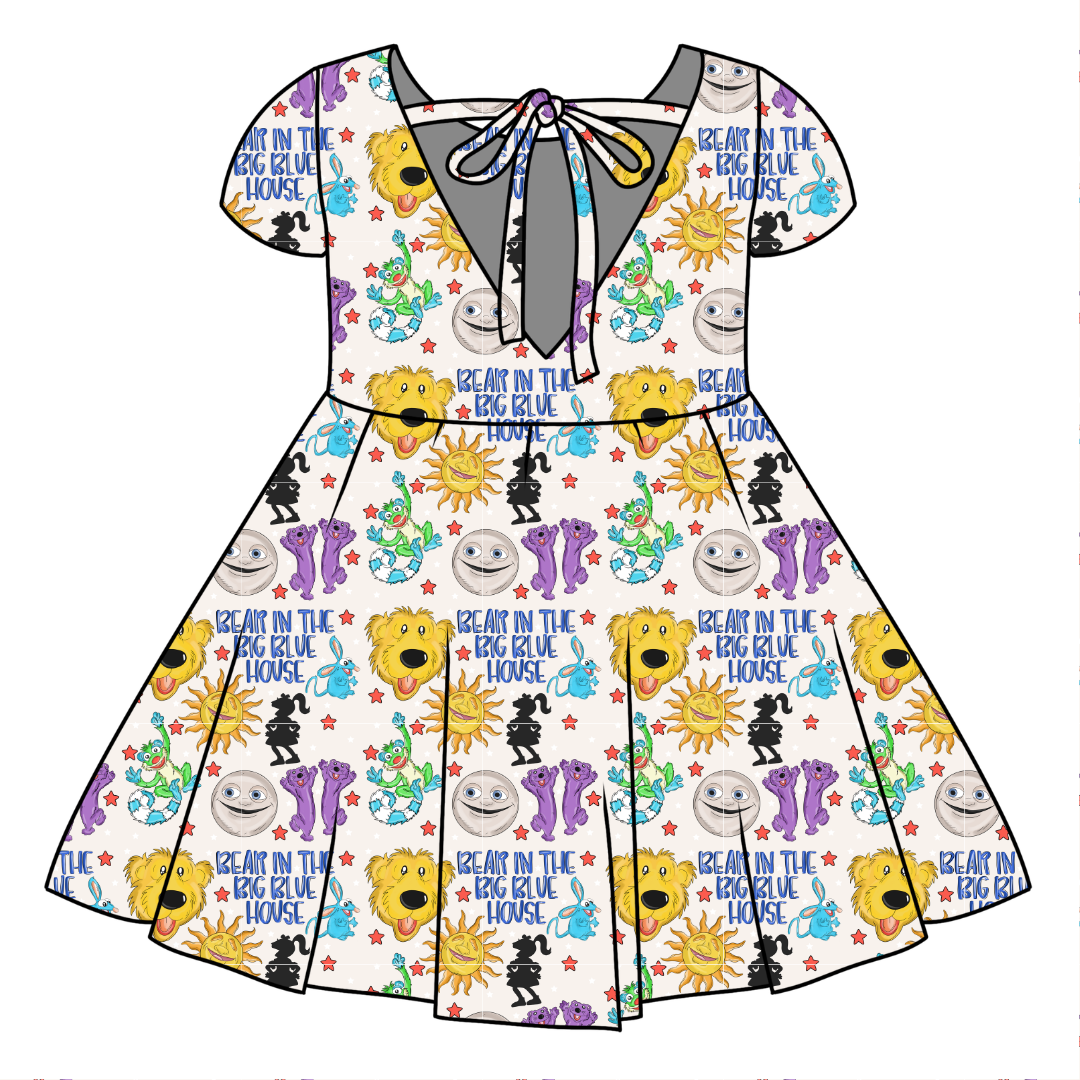 The Big House Honey Girl's Twirl Dress Bamboo - PRE ORDER