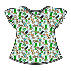 Christmas Crafts Wynn Flutter Sleeve Top - Bamboo - Pre Order - Christmas Special