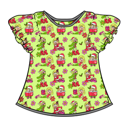 Merry Girl Era Wynn Flutter Sleeve Top - Bamboo - Pre Order - Christmas Special