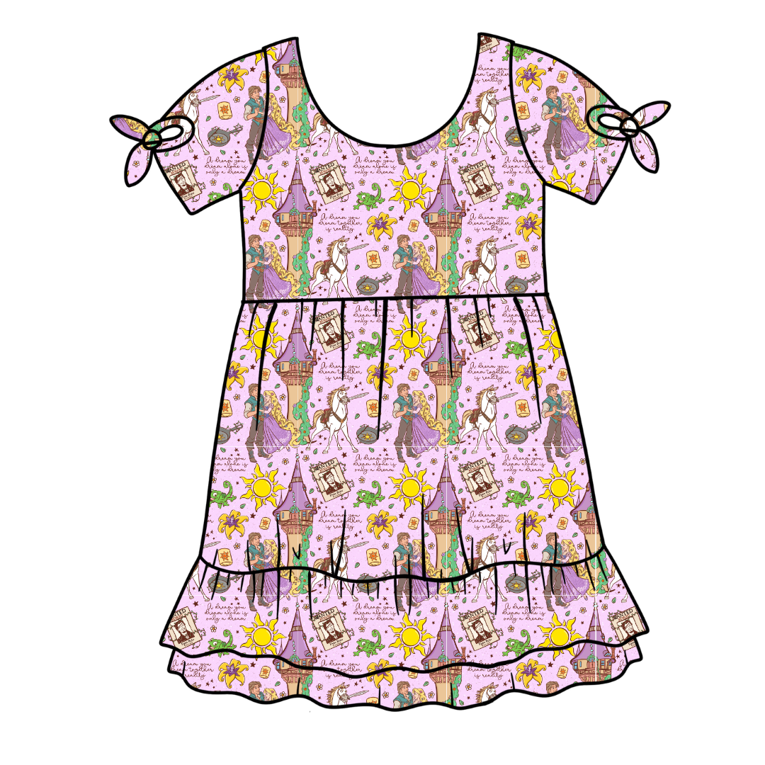 Floating Lights Serenity Short Sleeve Lounge Dress - PRE ORDER