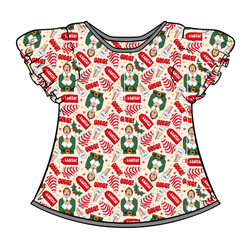 World's Best Elf Wynn Flutter Sleeve Top - Bamboo - Pre Order - Christmas Special
