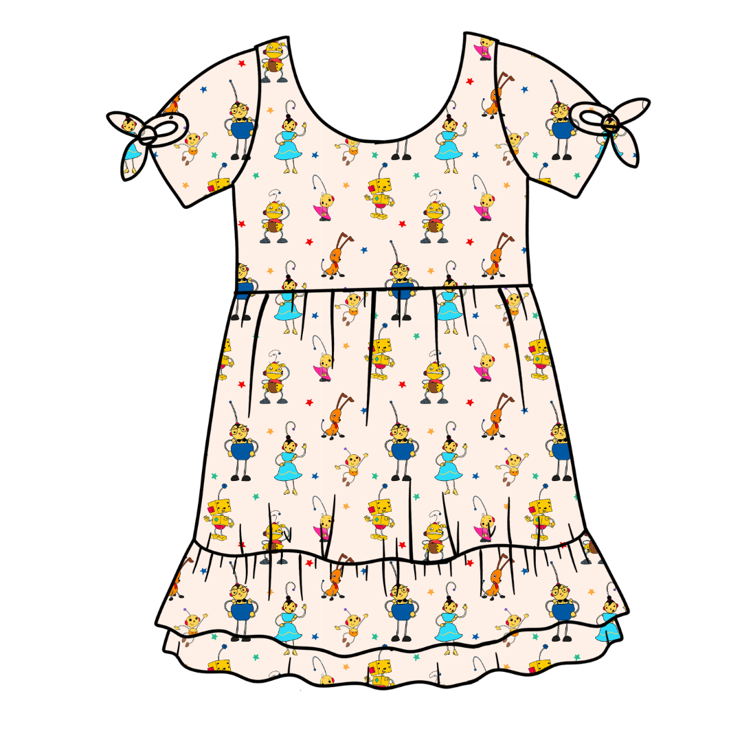 Playtime Pals Serenity Short Sleeve Lounge Dress - PRE ORDER