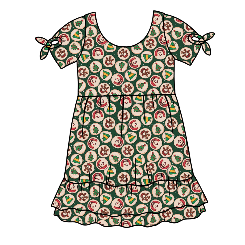 Christmas Cookies Serenity Short Sleeve Lounge Dress - Knit - Pre Order - Christmas Special