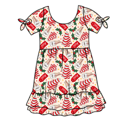 Tree Cakes Serenity Short Sleeve Lounge Dress - Bamboo - Pre Order - Christmas Special