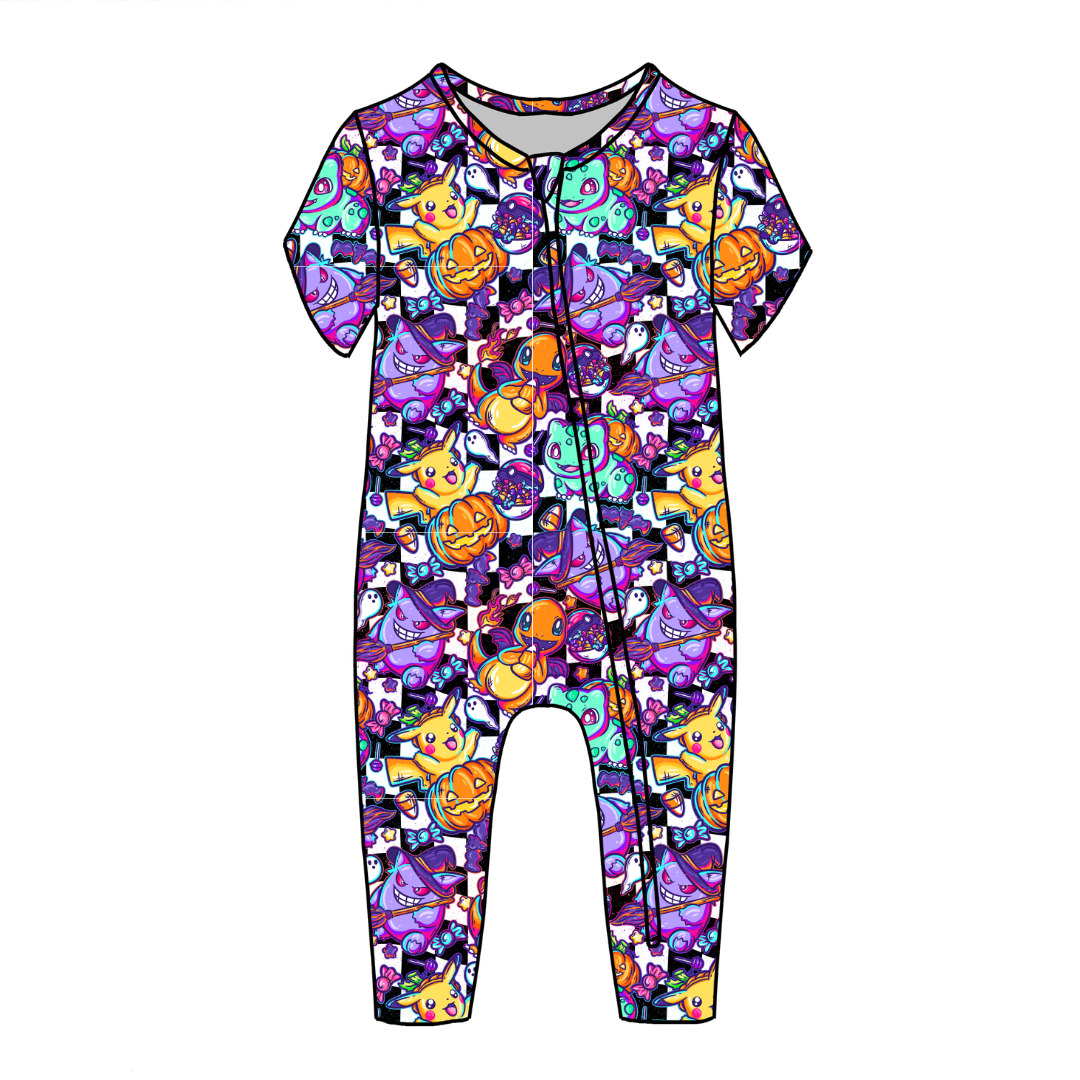 Pocket Monster Dandelion Short Sleeve Sleeper Bamboo - PRE ORDER