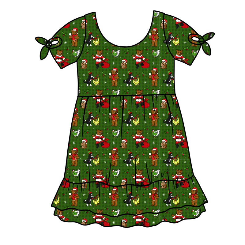 Cozy Cabin Christmas Serenity Short Sleeve Lounge Dress - Knit - Pre Order - Christmas Special