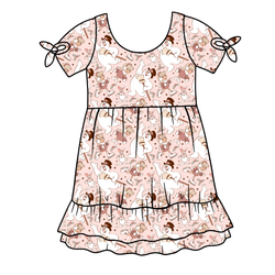 Jolly Snowman - Pink Serenity Short Sleeve Lounge Dress - Bamboo - Pre Order - Christmas Special