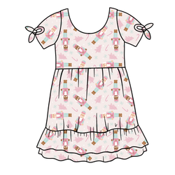 Sugarplum Serenity Short Sleeve Lounge Dress - Bamboo - Pre Order - Christmas Special