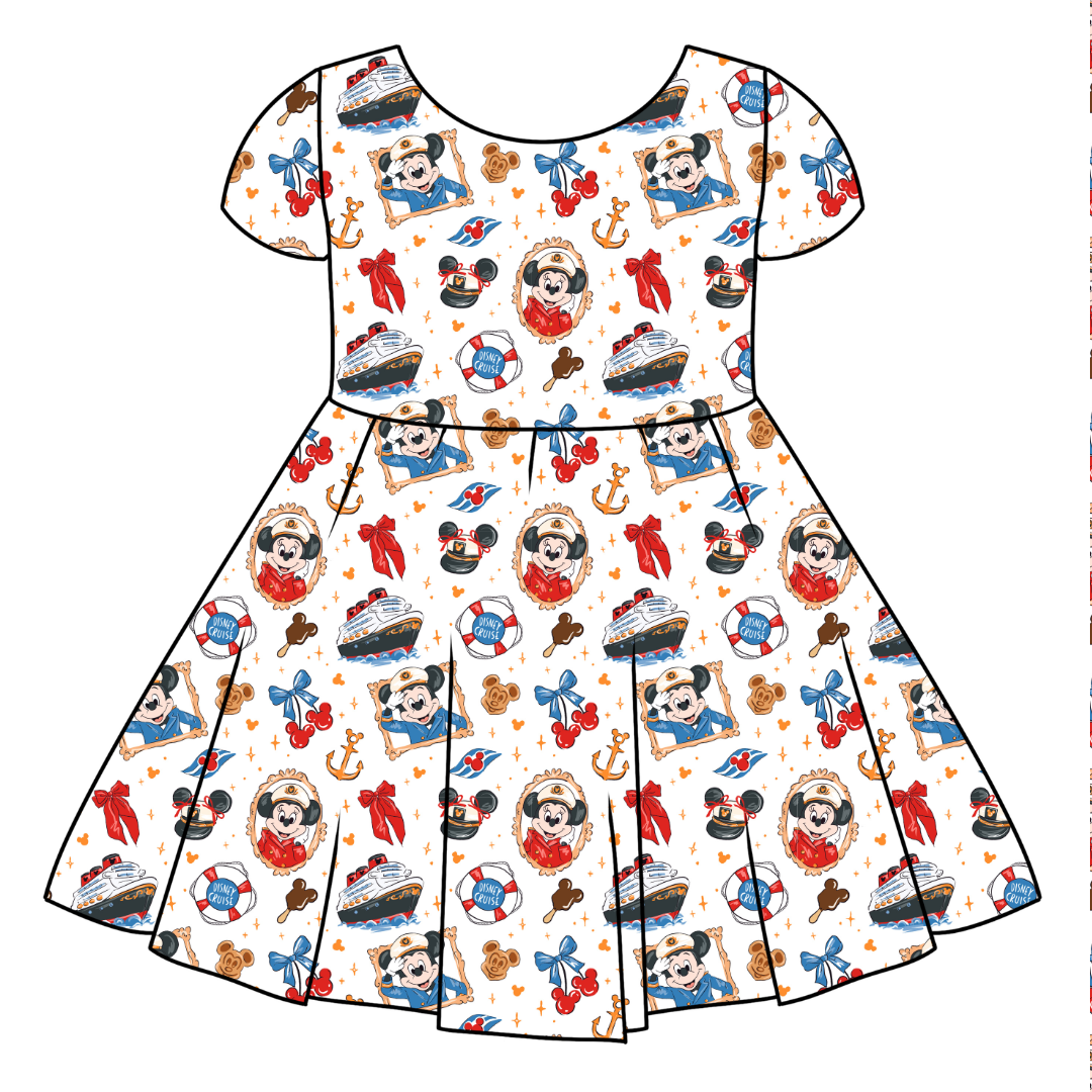 Crusin' Honey Girl's Twirl Dress Bamboo - PRE ORDER