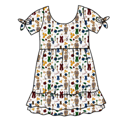 Holly & Plaid Serenity Short Sleeve Lounge Dress - Bamboo - Pre Order - Christmas Special