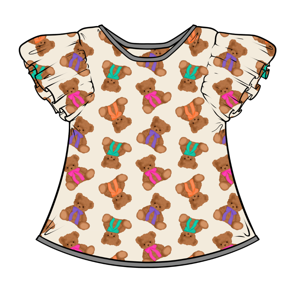 Cuddle Cuties Moon Short Sleeve Flutter Bamboo Shirt - PRE ORDER