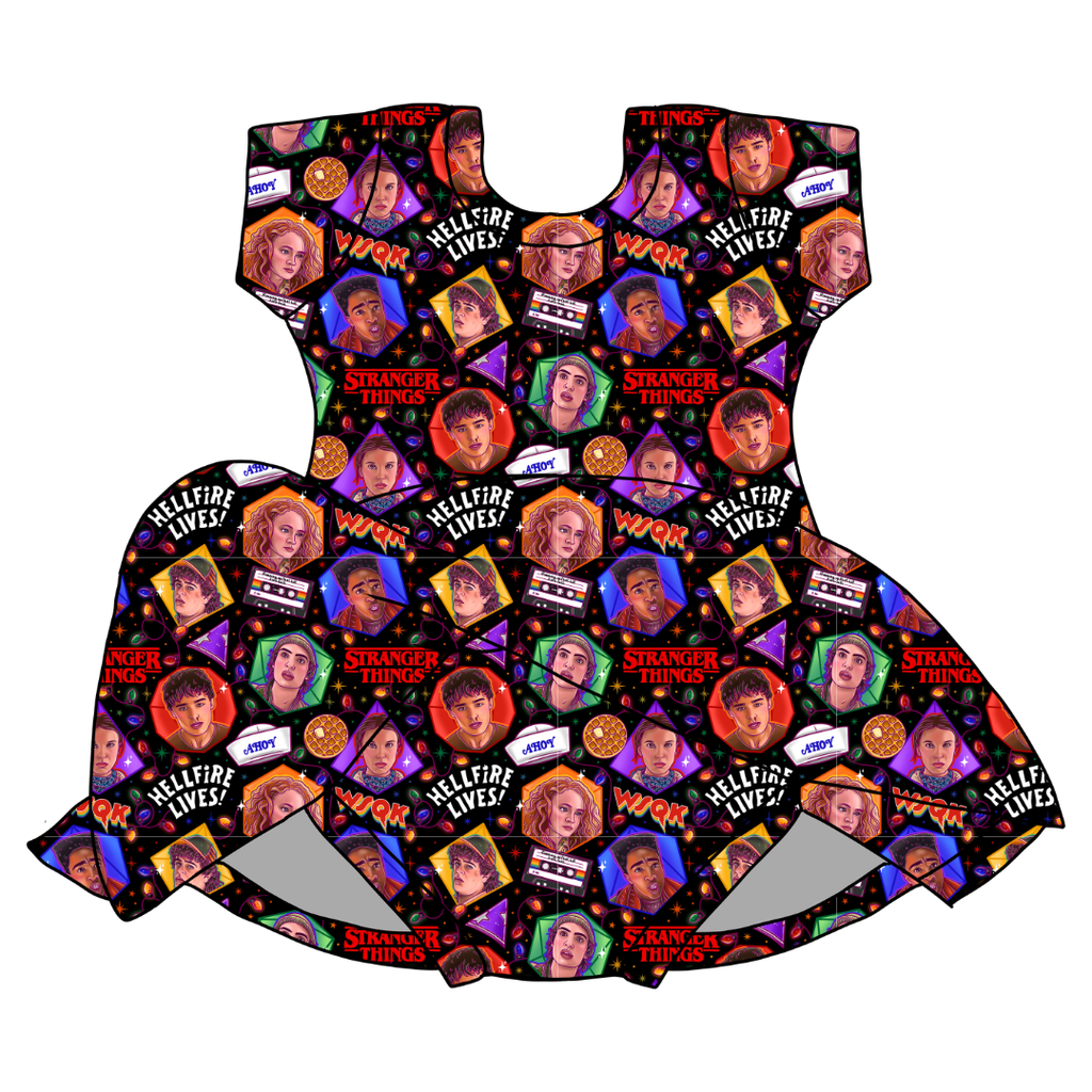 Upside Down Night Charming Short Sleeve Skirted Leotard - PRE ORDER