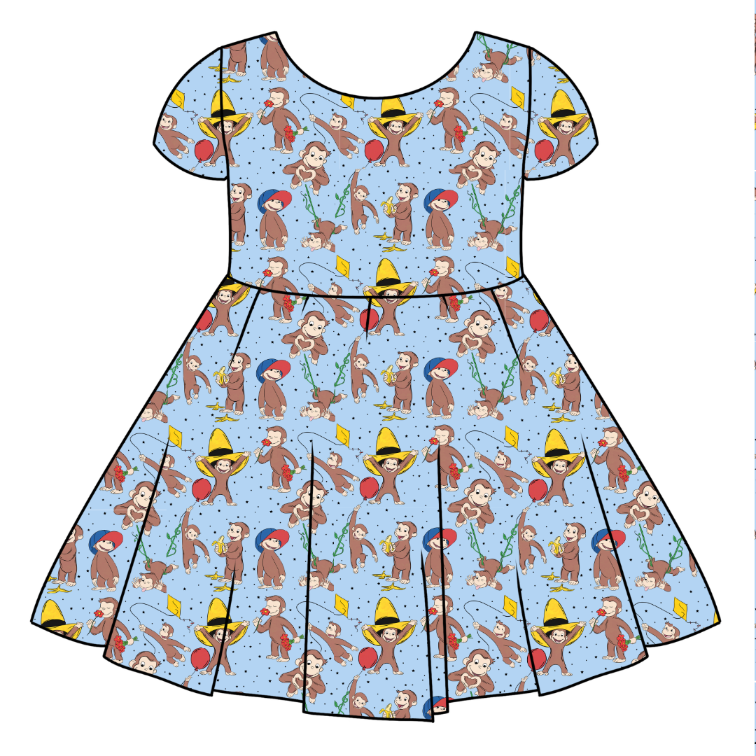 Curious Adventures Honey Girl's Twirl Dress Bamboo - PRE ORDER