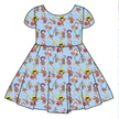 Curious Adventures Honey Girl's Twirl Dress Bamboo - PRE ORDER