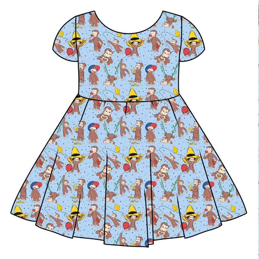 Curious Adventures Honey Girl's Twirl Dress Bamboo - PRE ORDER