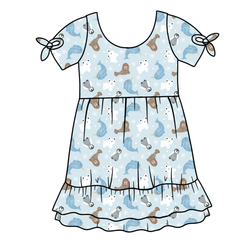 Snowy Sidekicks Serenity Short Sleeve Lounge Dress - Bamboo - Pre Order - Christmas Special