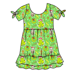 Swamp Bells Serenity Short Sleeve Lounge Dress - Bamboo - Pre Order - Christmas Special