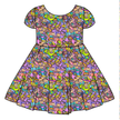 90's Playdate Honey Girl's Twirl Dress Bamboo - PRE ORDER