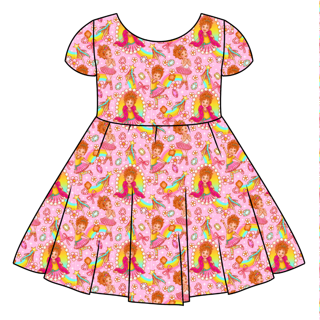 Fancy Schmancy Honey Girl's Twirl Dress Bamboo - PRE ORDER