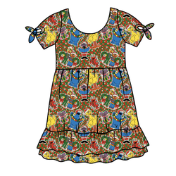 Merry Street Friends Serenity Short Sleeve Lounge Dress - Bamboo - Pre Order - Christmas Special