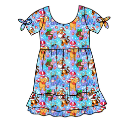 Holiday Hunny Serenity Short Sleeve Lounge Dress - Bamboo - Pre Order - Christmas Special