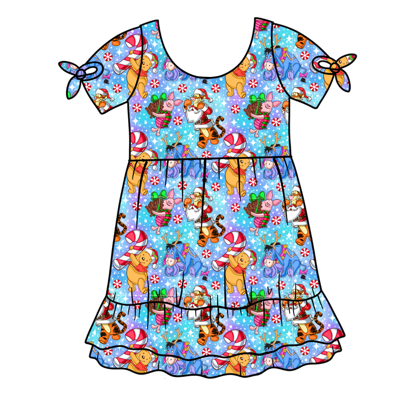 Holiday Hunny Serenity Short Sleeve Lounge Dress - Bamboo - Pre Order - Christmas Special