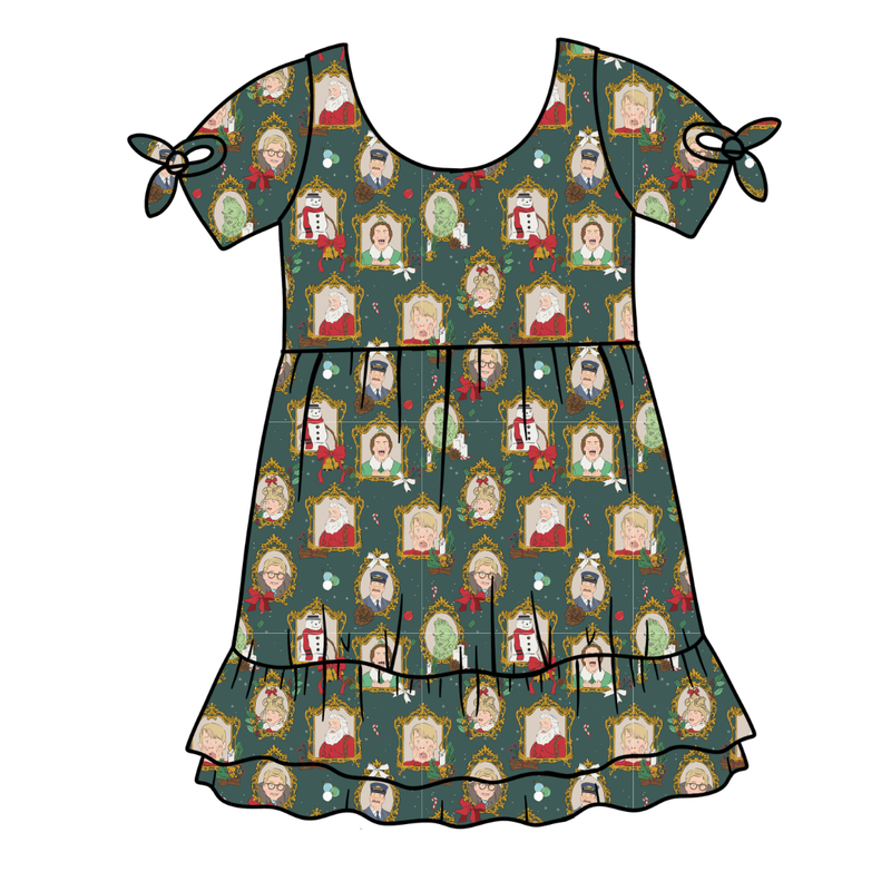 Holiday Box Office Serenity Short Sleeve Lounge Dress - Bamboo - Pre Order - Christmas Special