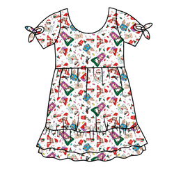 Holiday Harmony Serenity Short Sleeve Lounge Dress - Bamboo - Pre Order - Christmas Special