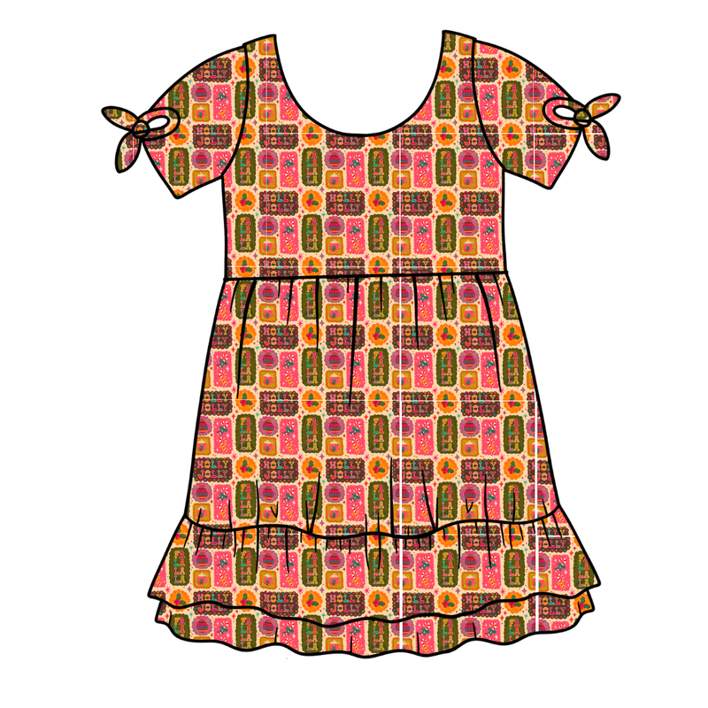 Holly Jolly Holiday Serenity Short Sleeve Lounge Dress - Knit - Pre Order - Christmas Special