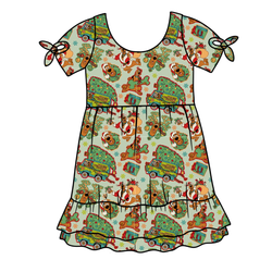 Christmas Mystery Serenity Short Sleeve Lounge Dress - Bamboo - Pre Order - Christmas Special