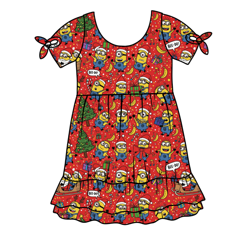 Holiday Shenanigans Serenity Short Sleeve Lounge Dress - Bamboo - Pre Order - Christmas Special
