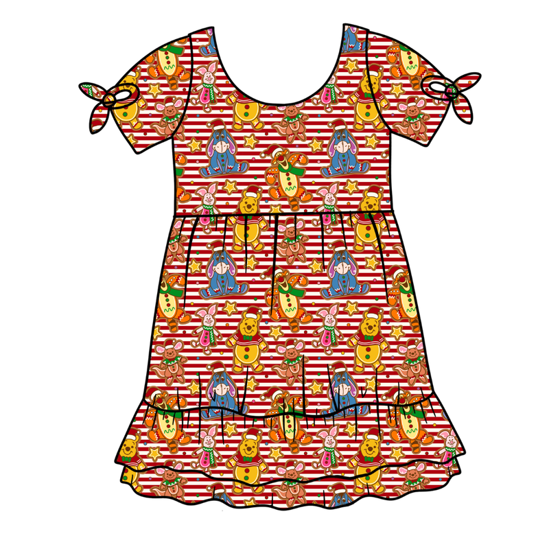 Hunny Acre Cookies Serenity Short Sleeve Lounge Dress - Bamboo - Pre Order - Christmas Special