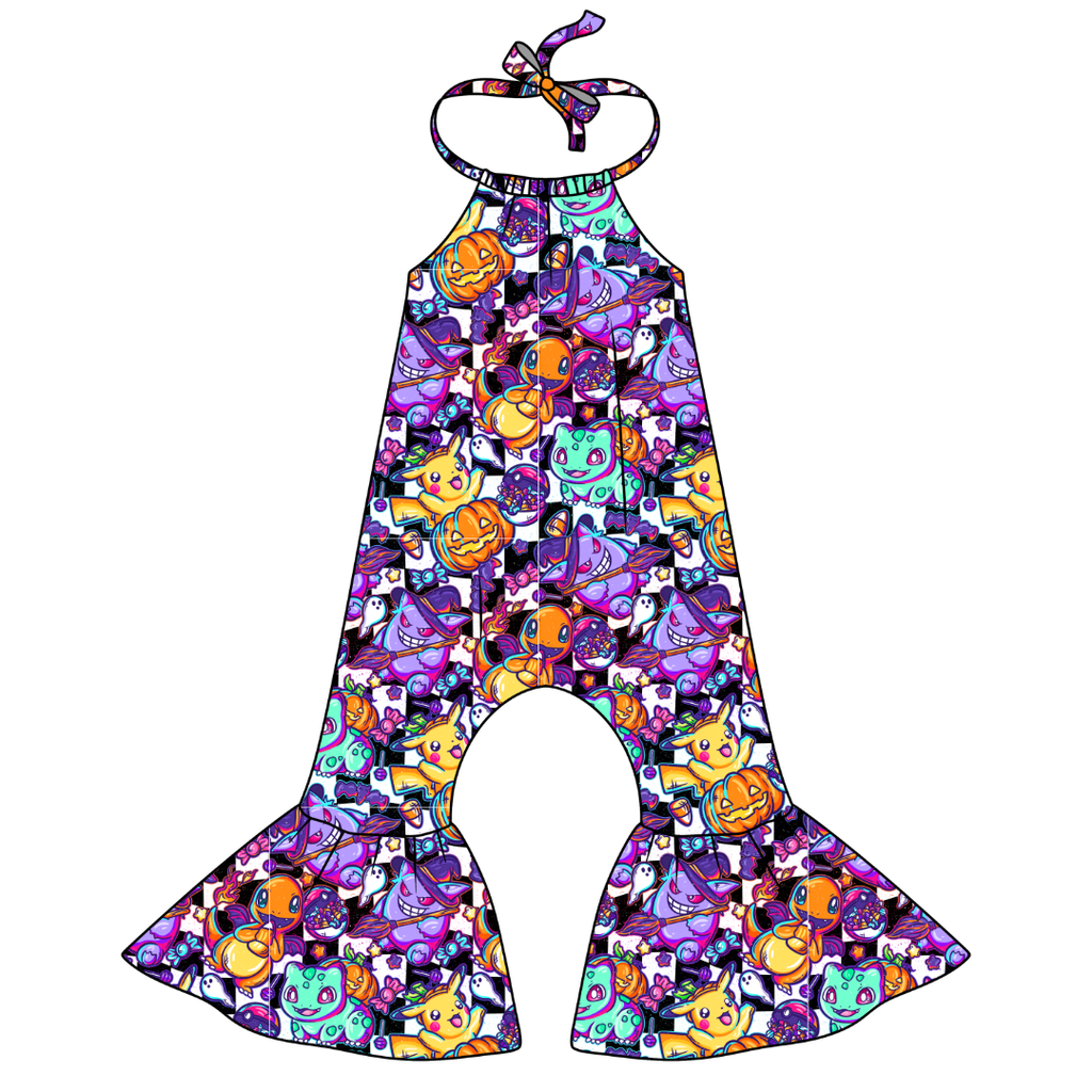 Pocket Monster - Stardust Bellbottom Halter Romper Knit - PRE ORDER