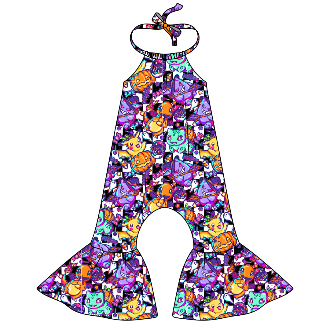 Pocket Monster - Stardust Bellbottom Halter Romper Knit - PRE ORDER