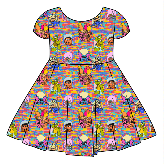 Sunny Side Friends Honey Girl's Twirl Dress Bamboo - PRE ORDER