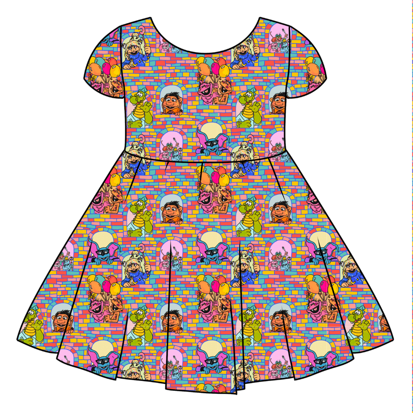 Sunny Side Friends Honey Girl's Twirl Dress Bamboo - PRE ORDER