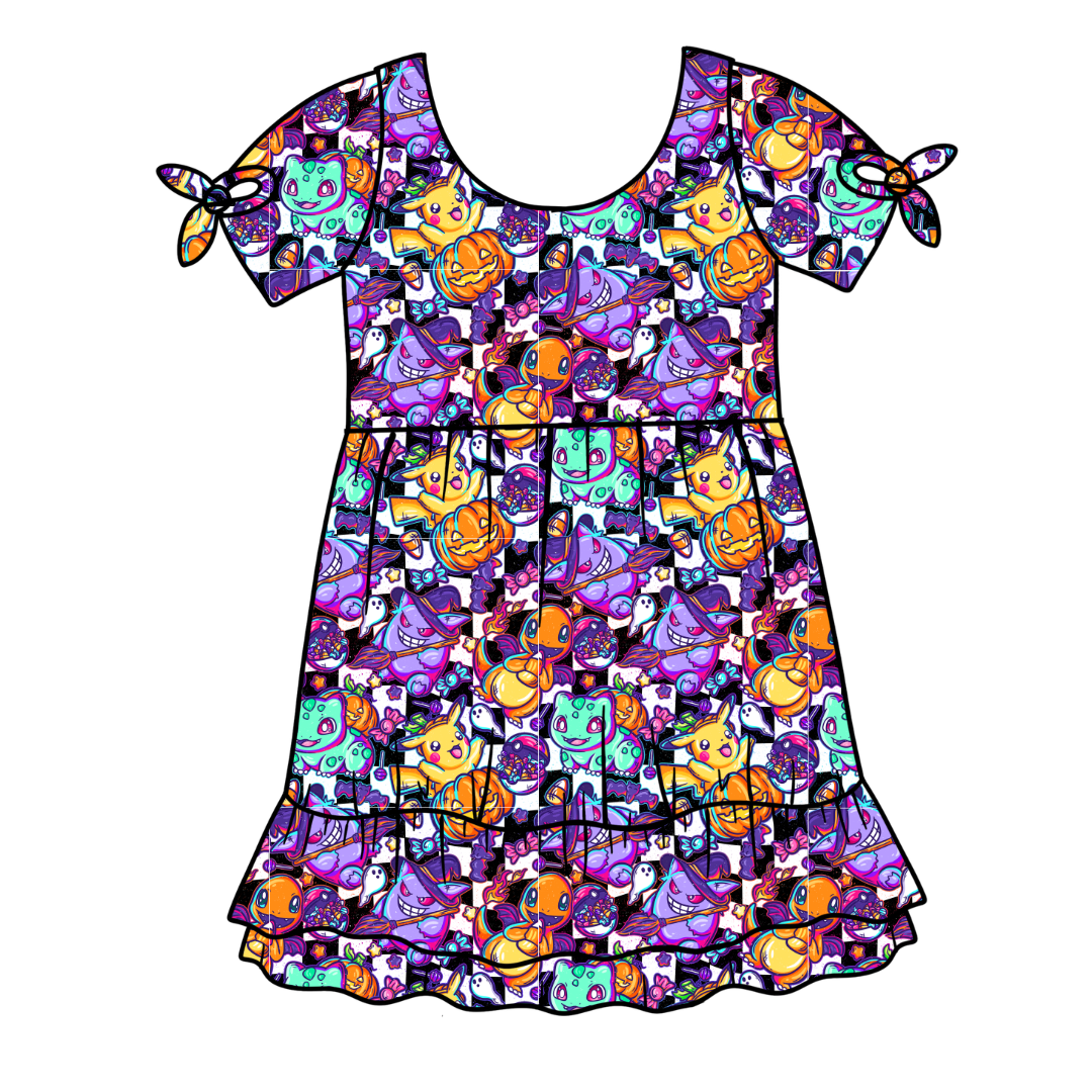 Pocket Monster - Serenity Short Sleeve Lounge Dress - PRE ORDER