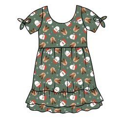 Sleigh Bell Dreams Serenity Short Sleeve Lounge Dress - Bamboo - Pre Order - Christmas Special