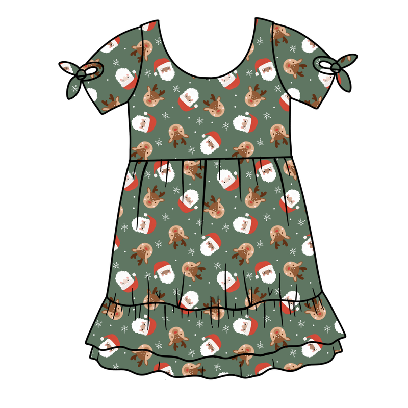 Sleigh Bell Dreams Serenity Short Sleeve Lounge Dress - Knit - Pre Order - Christmas Special
