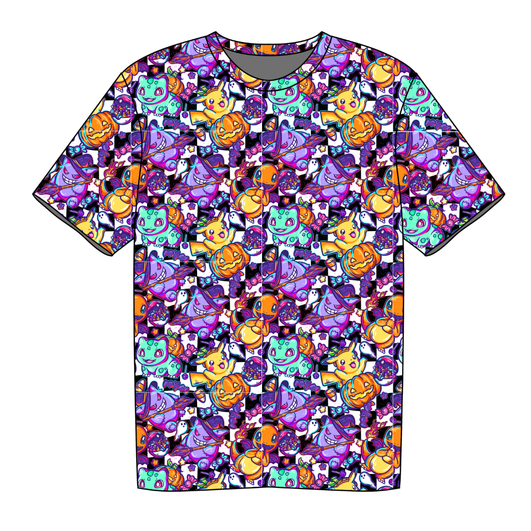 Pocket Monster - Jade Short Sleeve Bamboo Shirt - Pre Order