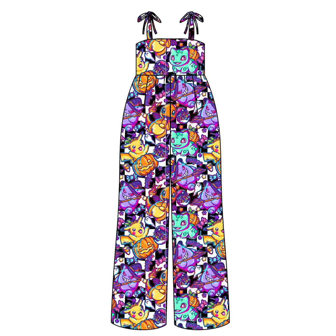 Pocket Monster Rene Adult Shoulder Tie Jumpsuit Bamboo - Pre Order