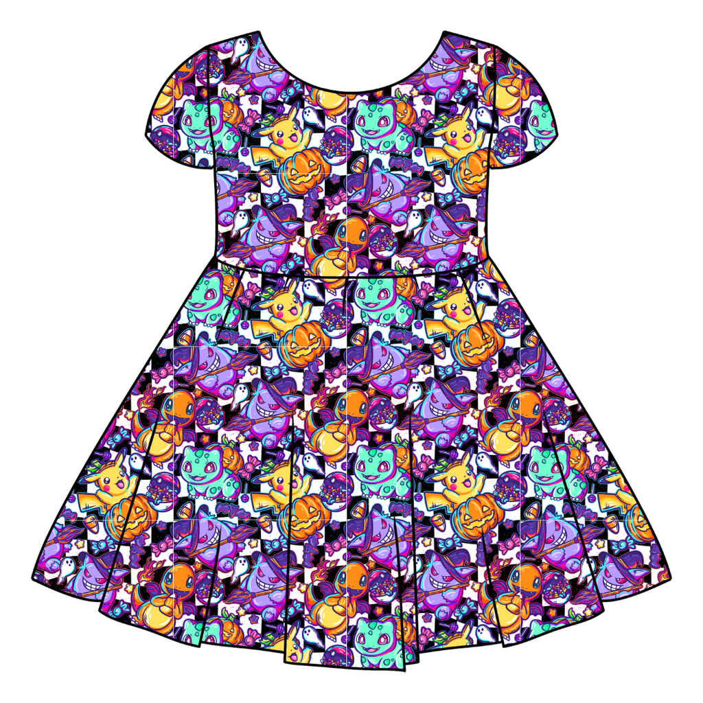 POCKET MONSTER - Honey Girl's Twirl Dress Bamboo - PRE ORDER