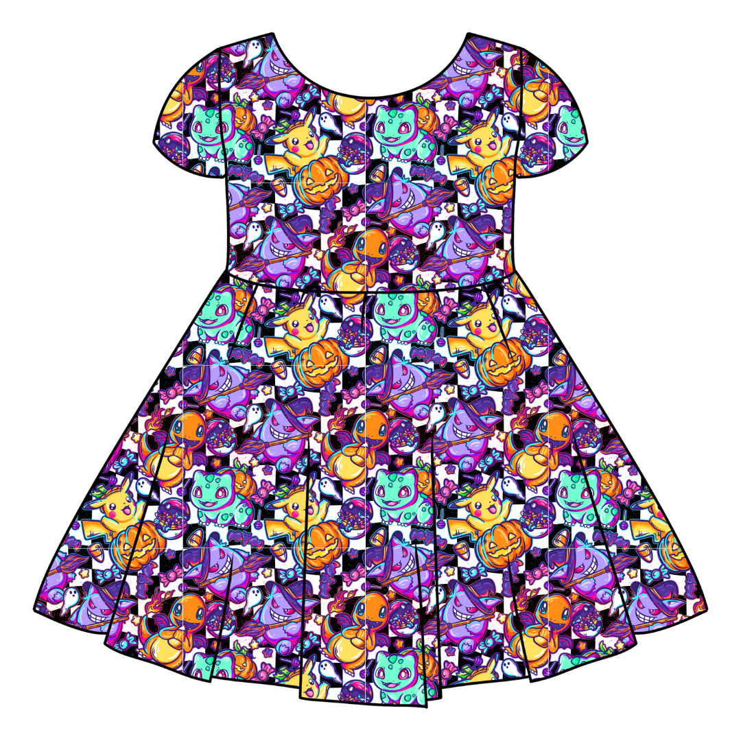 POCKET MONSTER - Honey Girl's Twirl Dress Bamboo - PRE ORDER