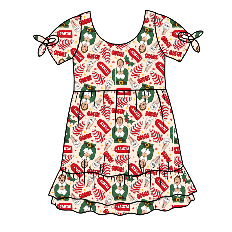 World's Best Elf Serenity Short Sleeve Lounge Dress - Bamboo - Pre Order - Christmas Special