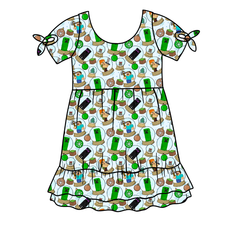 Christmas Crafts Serenity Short Sleeve Lounge Dress - Knit - Pre Order - Christmas Special