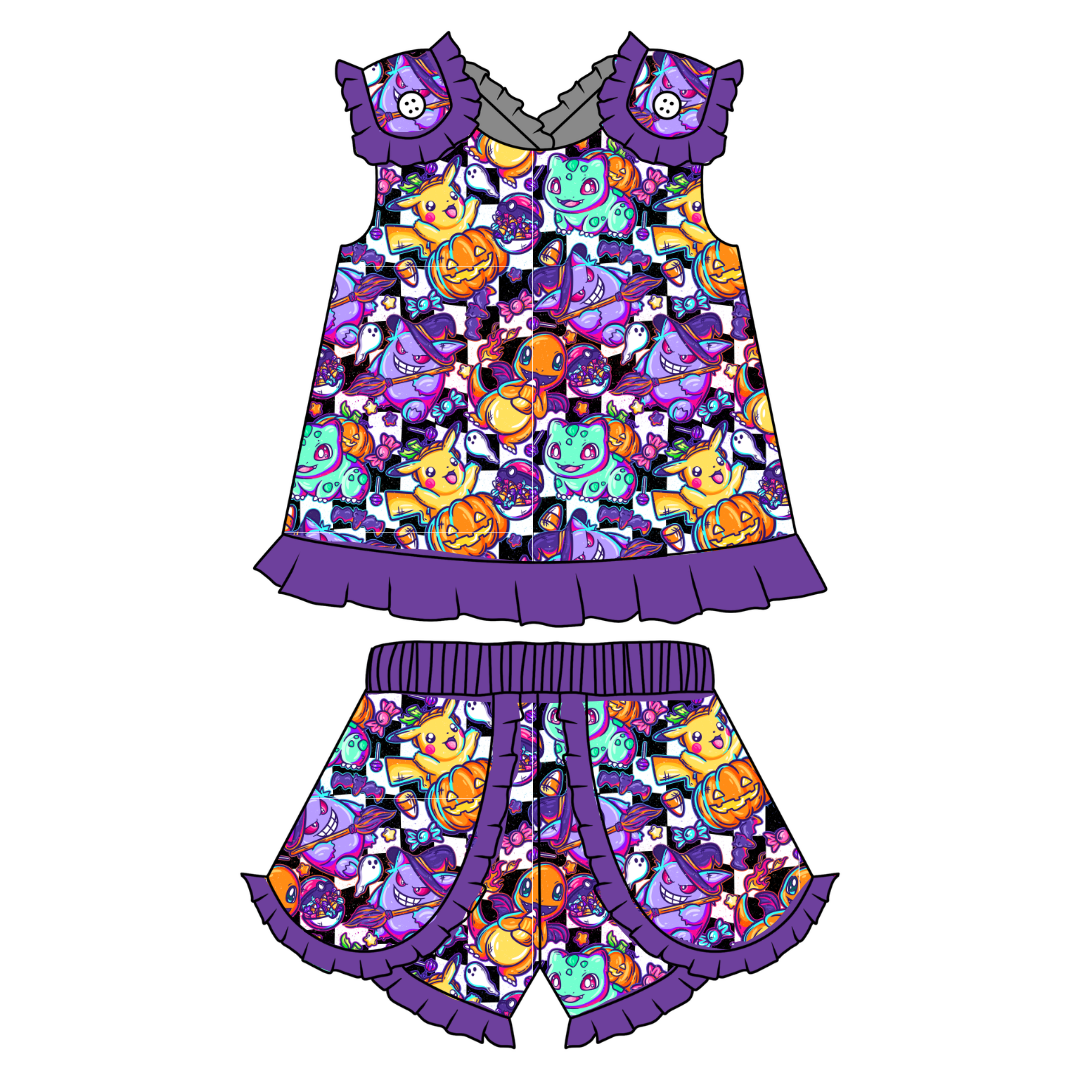 Pocket Monster - Evie Tulip Short Set Knit - PRE ORDER