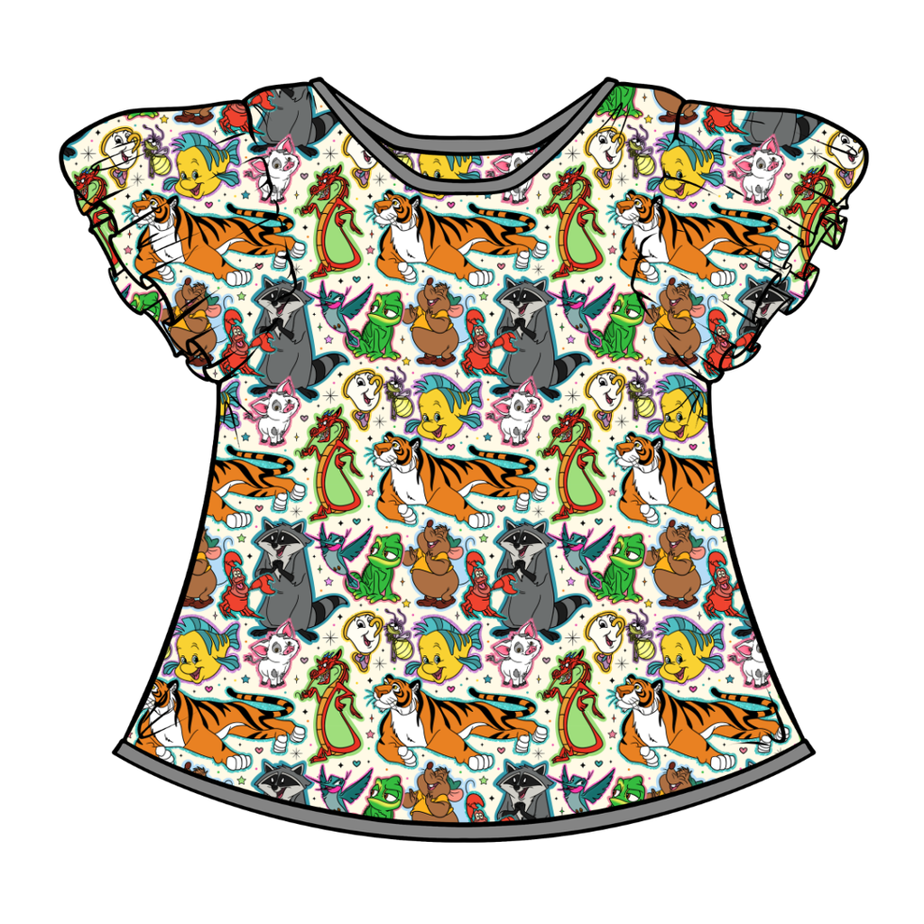 Storybook Squad Moon Short Sleeve Flutter Bamboo Shirt - PRE ORDER