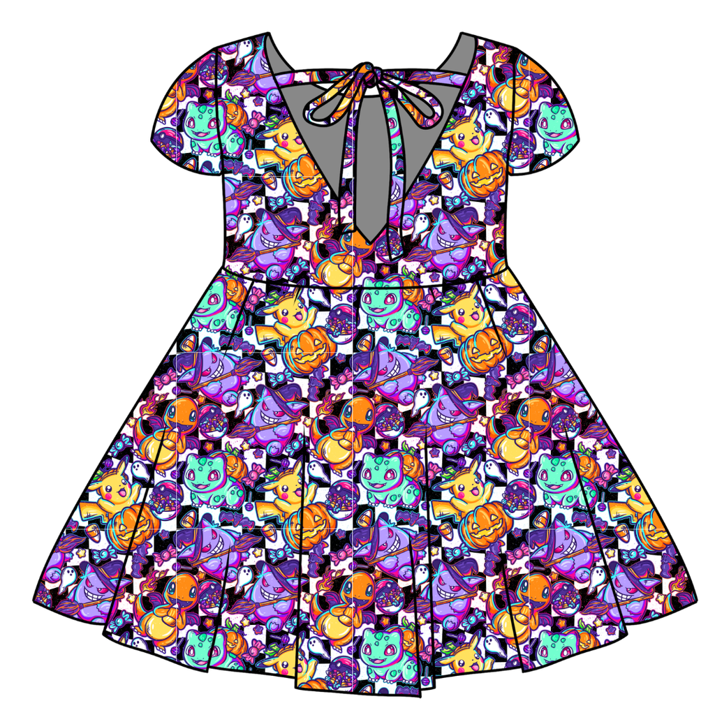 POCKET MONSTER - Honey Girl's Twirl Dress Bamboo - PRE ORDER